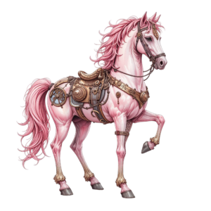 Pink Steampunk Horse
