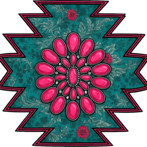 Turquoise and Pink Aztec