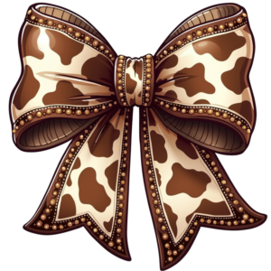 Cow Print Bow