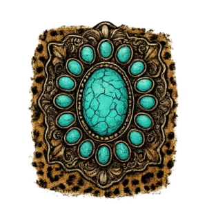 Turquoise Jewel and Leopard Print