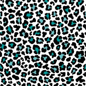 Teal Leopard Print