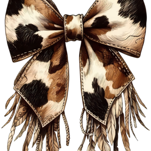 Cow Print Bow