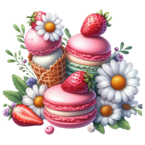 Macaroon and Ice Cream