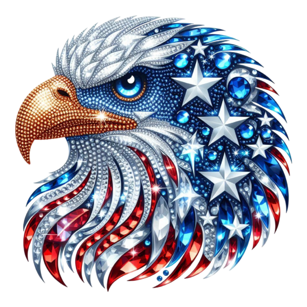 Purple Rhinestone Eagle Rhinestone Eagle – Made by Cathy H.