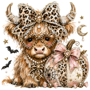 Spooky Glam Highland Cow