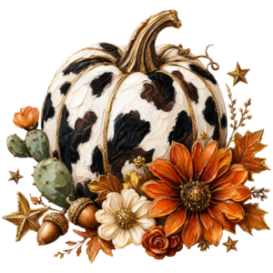 Cow Print Fall Pumpkin