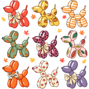 Fall Balloon Dog Element Sheet