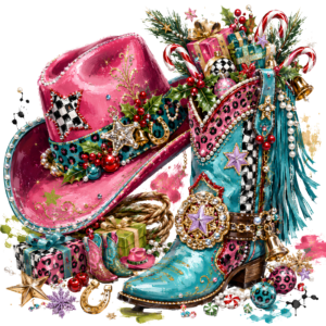 Cowgirl Hat and Boots Christmas
