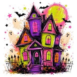 Neon Haunted House
